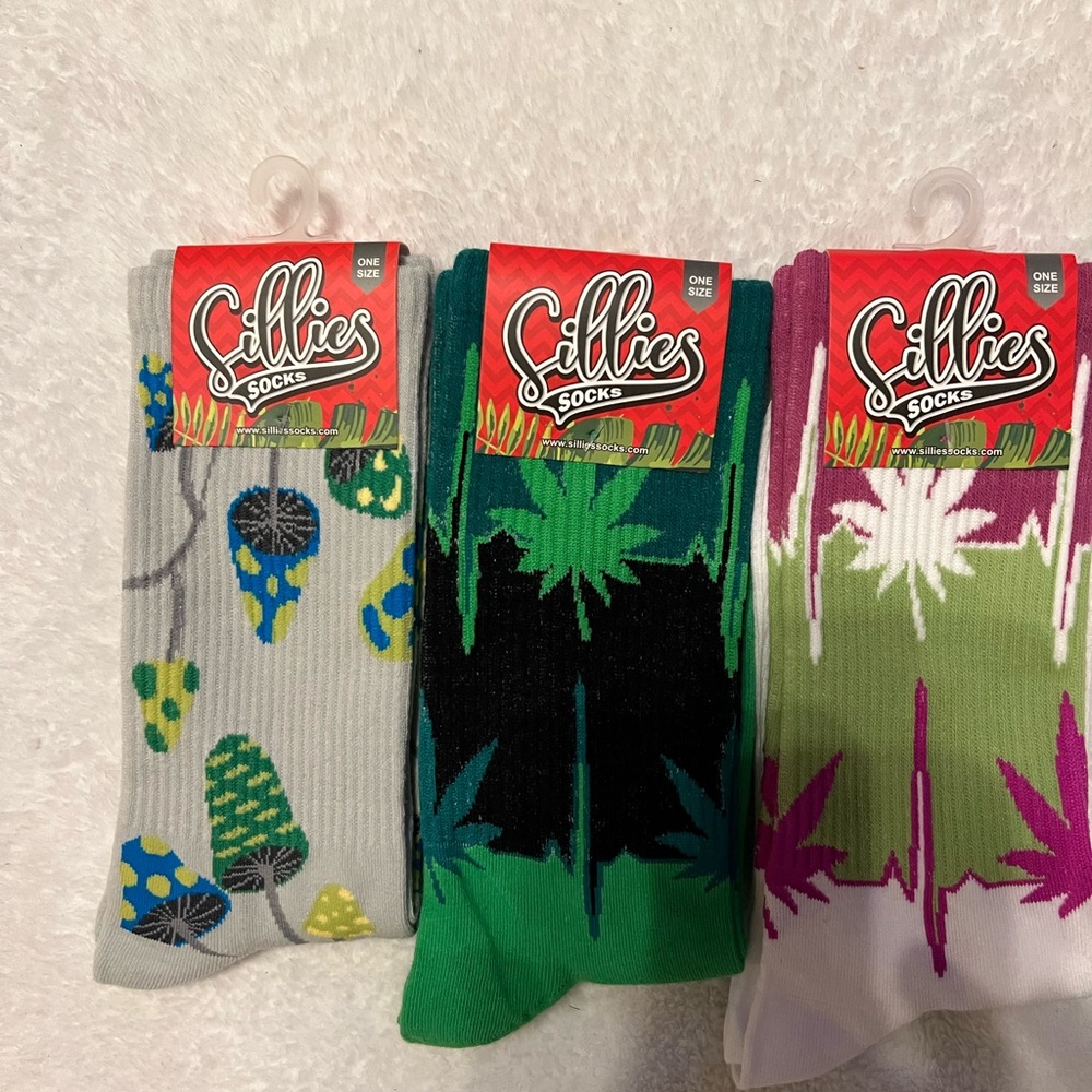 Men's Colorful CrewSocks - multicolored 3 pairs by Sillies. New with tags.